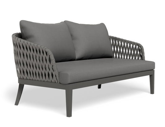 Alma Lounge Chair - Outdoor - Two Seater - Charcoal - Dark Grey Cushion