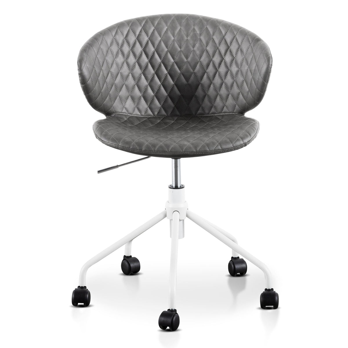 Amos Office Chair – Charcoal with White Base – view 3