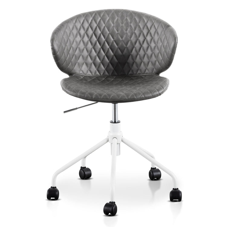 Amos Office Chair – Charcoal with White Base – view 3