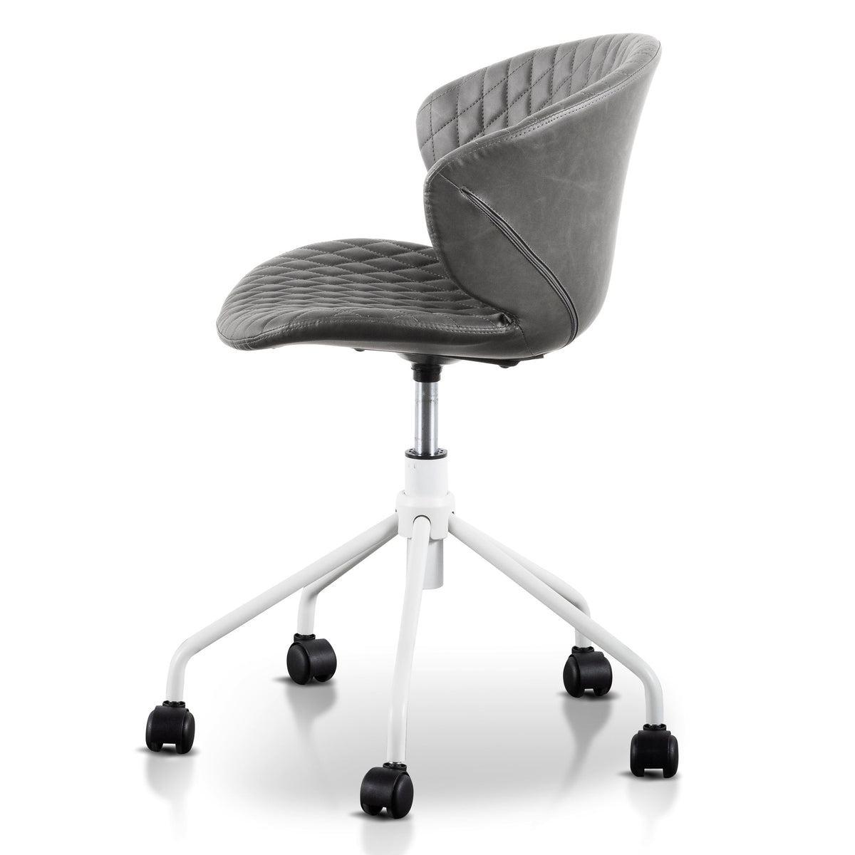 Amos Office Chair – Charcoal with White Base – view 4