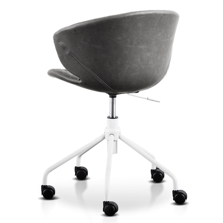 Amos Office Chair – Charcoal with White Base – view 5