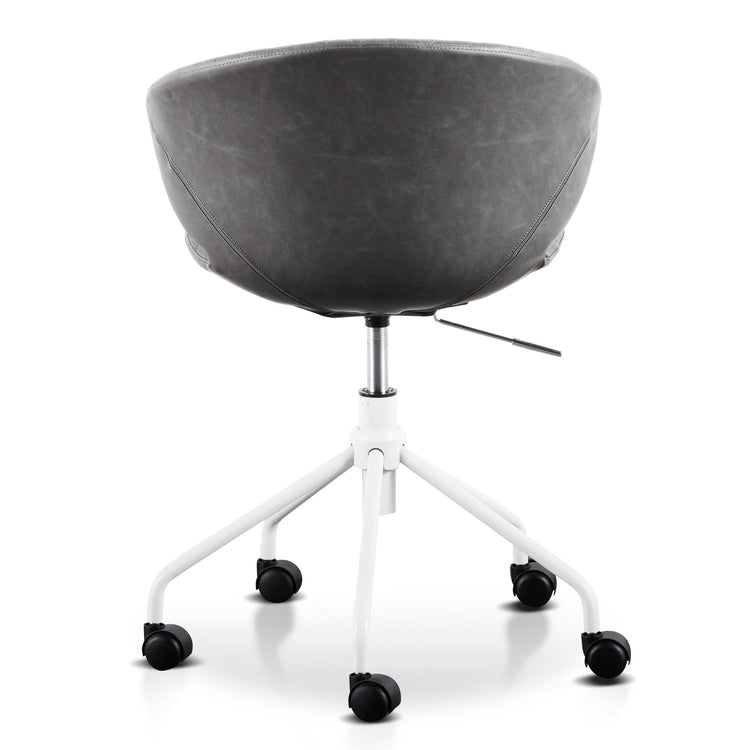 Amos Office Chair – Charcoal with White Base – view 6