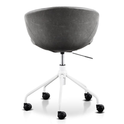 Office Chair - Charcoal with White Base