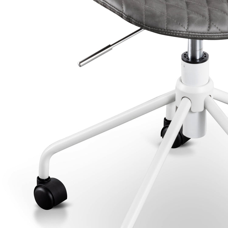 Amos Office Chair – Charcoal with White Base – view 8