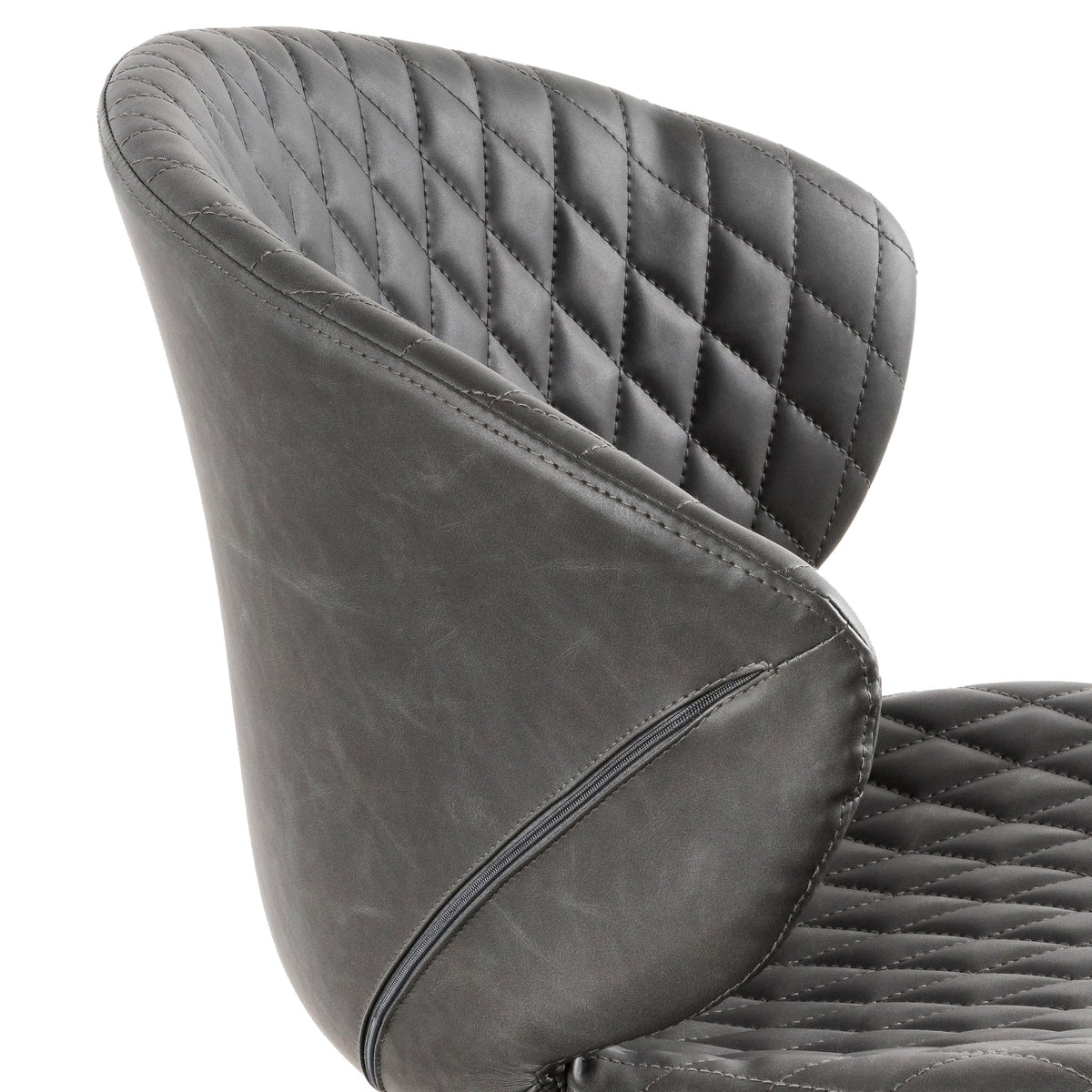 Amos Office Chair – Charcoal with White Base – view 9