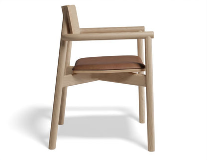 Andi with Pad and Fabric Cushion Armchair - Natural