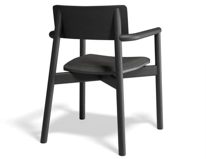 Andi with Pad and Fabric Cushion Armchair - Black Ash