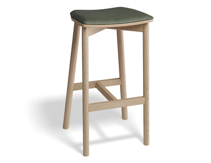 Andi Stool - Natural Finish - Backless with Pad
