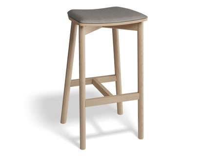 Andi Stool - Natural Finish - Backless with Pad