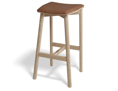 Andi Stool - Natural Finish - Backless with Pad