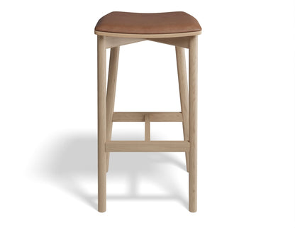 Andi Stool - Natural Finish - Backless with Pad