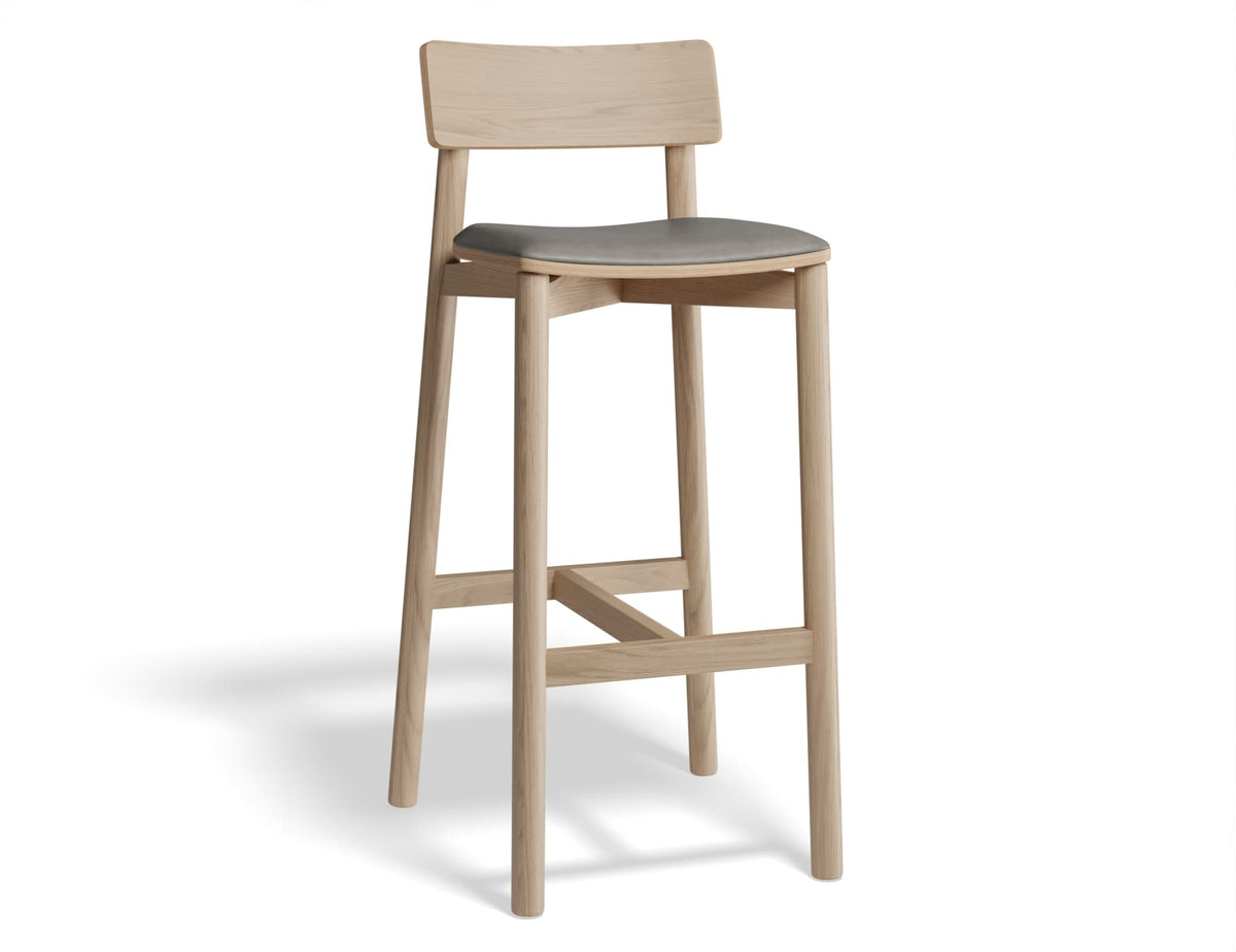Andi Stool - Natural Finish with Pad