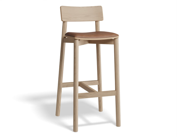 Andi Stool - Natural Finish with Pad