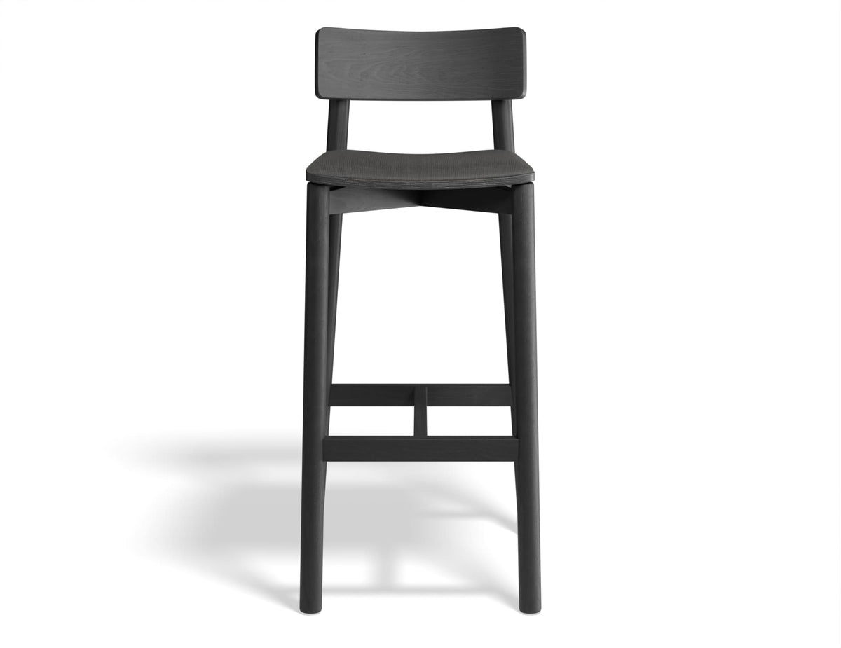 Andi Stool - Black with Pad - Upholstered Seat