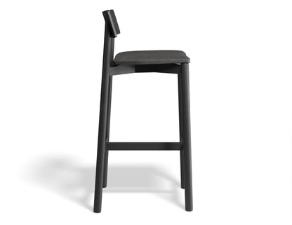 Andi Stool - Black with Pad - Upholstered Seat