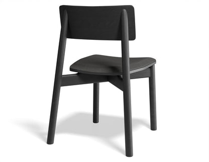 Andi Cafe Chair with Fabric Seat Pad - Black Ash