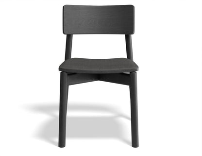 Andi Cafe Chair with Fabric Seat Pad - Black Ash