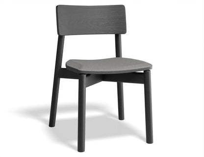 Andi Cafe Chair with Fabric Seat Pad - Black Ash