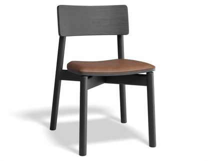 Andi Cafe Chair with Fabric Seat Pad - Black Ash
