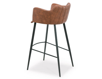Andorra Bar Stool - Vintage Tan Vegan Leather