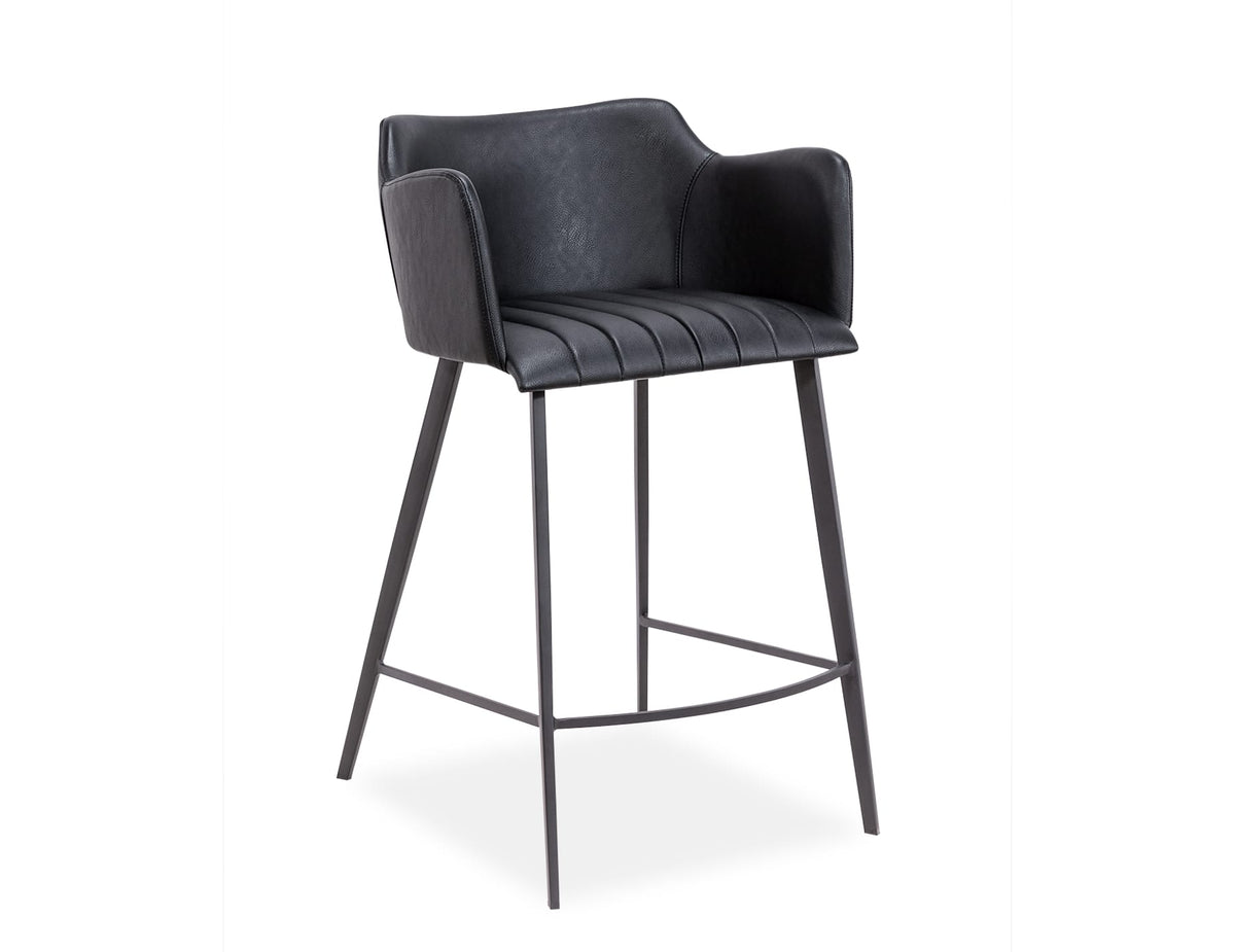 Andorra Bar Stool - Vintage Black Seat
