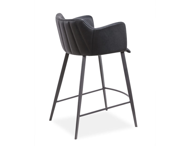 Andorra Bar Stool - Vintage Black Seat