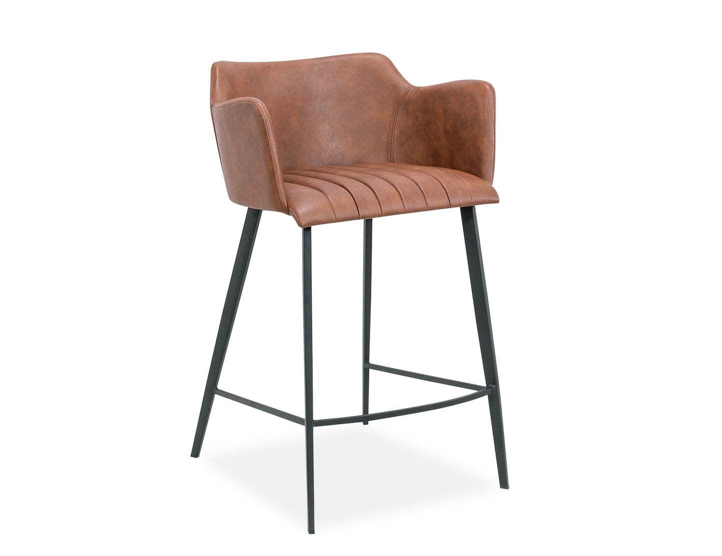 Andorra Bar Stool - Vintage Tan Vegan Leather