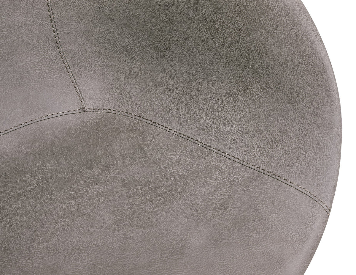 Andorra Tub Office Chair Vintage Grey Seat