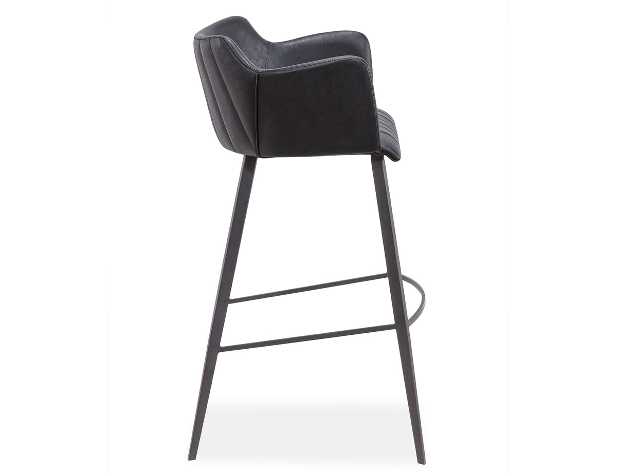 Andorra Bar Stool - Vintage Black Seat