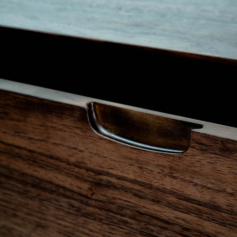 4 Drawer Chest Scandinavian Design - Walnut