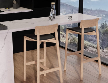 Andi Stool - Natural Finish with Pad