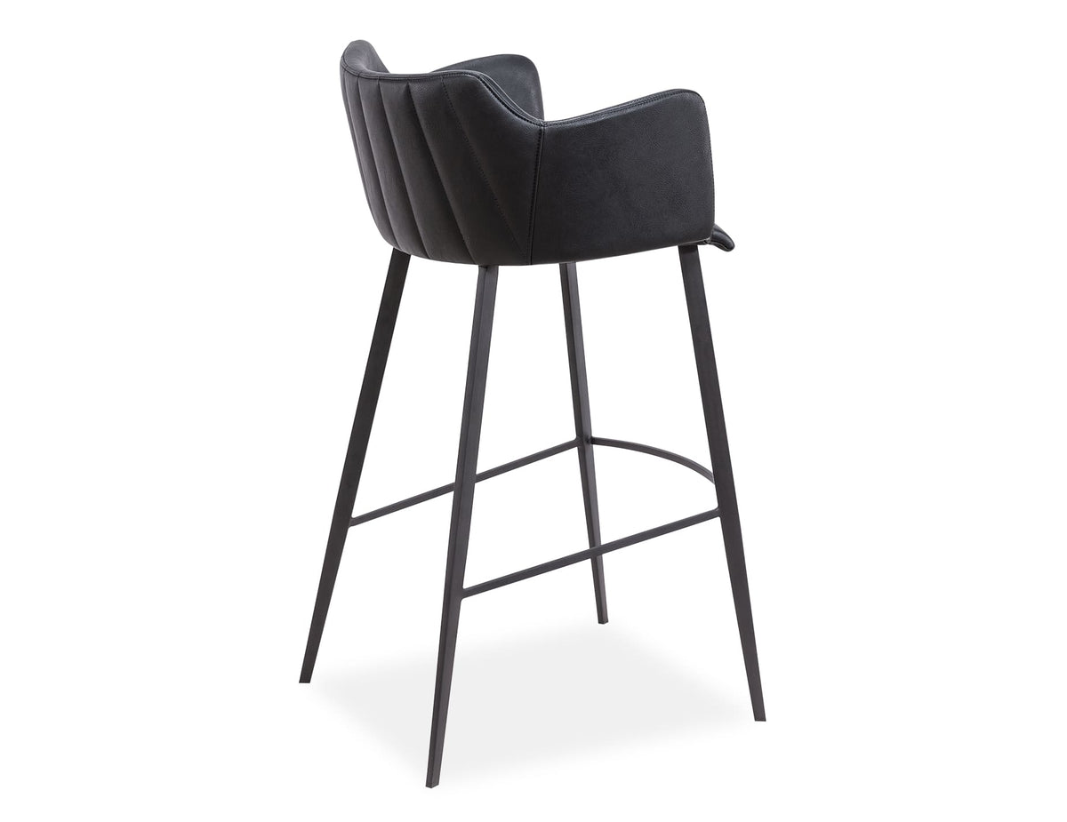 Andorra Bar Stool - Vintage Black Seat