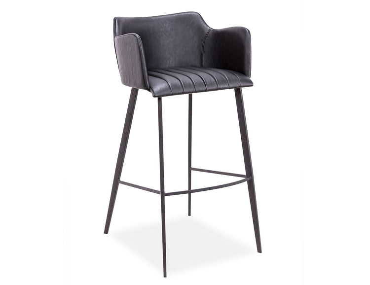 Andorra Bar Stool - Vintage Black Seat