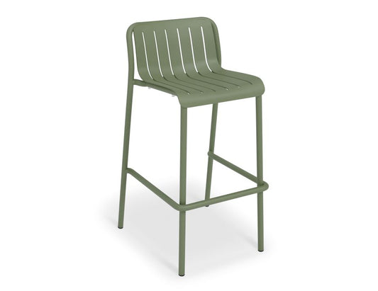 Roku Outdoor Bar Stool in Matt Eucalyptus Green