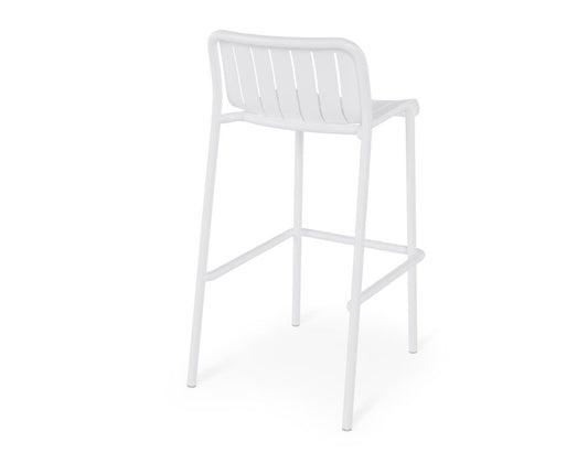 Roku Outdoor Bar Stool in Matt White