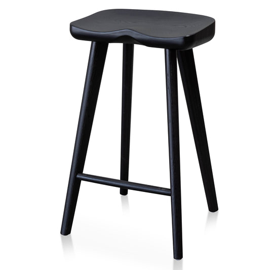 Bethan 65cm Wooden Bar stool - Black