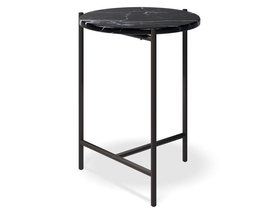 Nexus Marble Side Table - Black Marquina