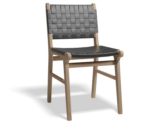 Brooklyn Woven Dining Chair - Faux Leather