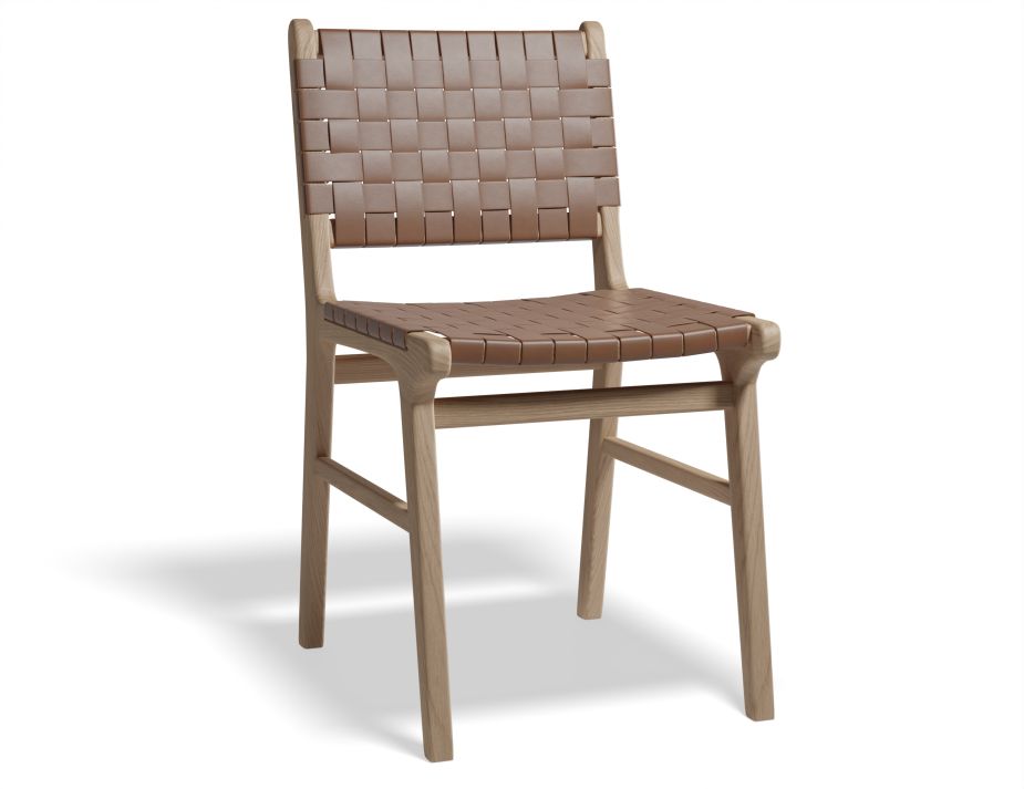 Brooklyn Woven Dining Chair - Faux Leather