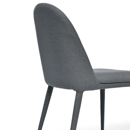 Carter Fabric Dining Chair - Gunmetal Grey - Last One