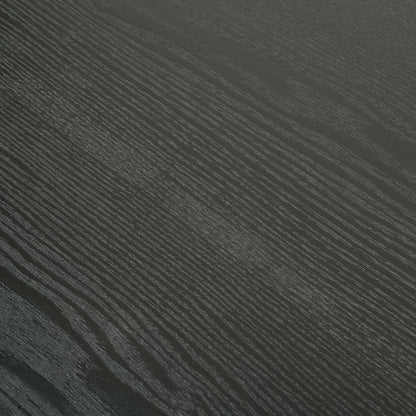 117.5cm Coffee Table - Black Ash Veneer - Black Legs