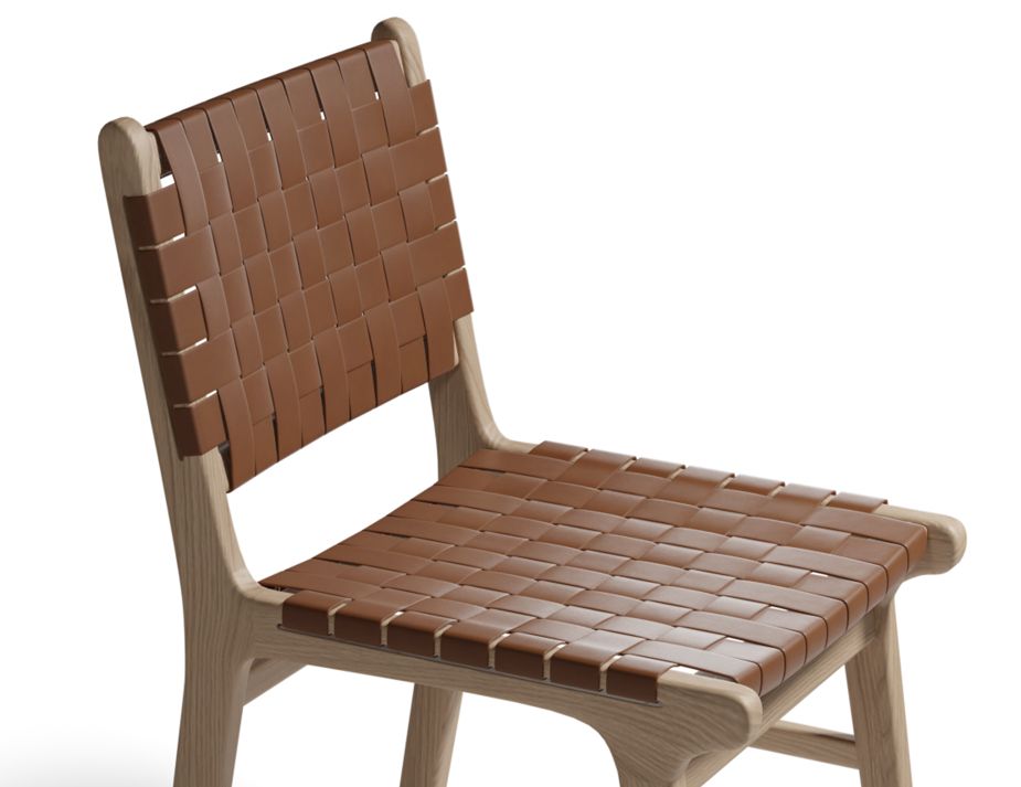 Brooklyn Woven Dining Chair - Faux Leather