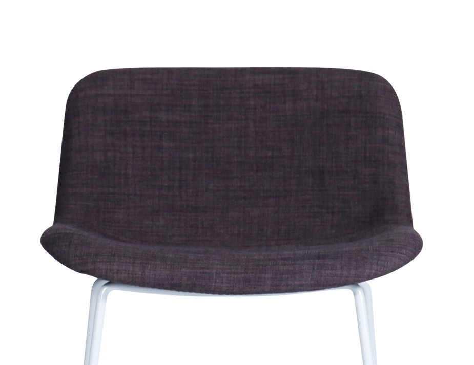 Umbria Stool - White - Charcoal Fabric