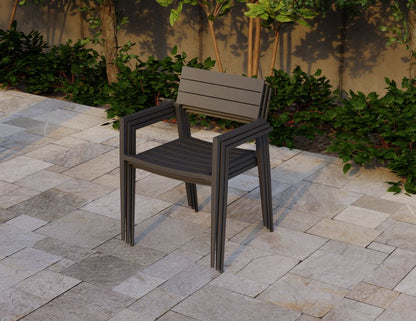 Halki Stackable Outdoor Chair - Charcoal