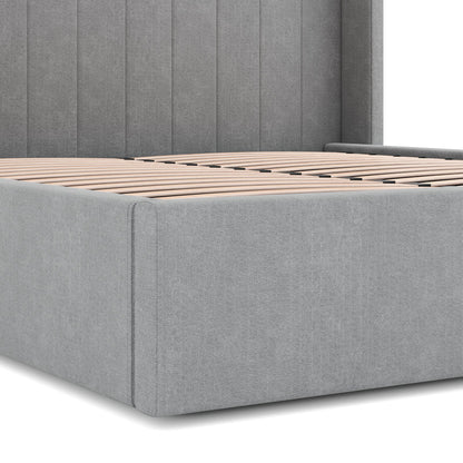 Wide Base Queen Sized Bed Frame - Flint Grey