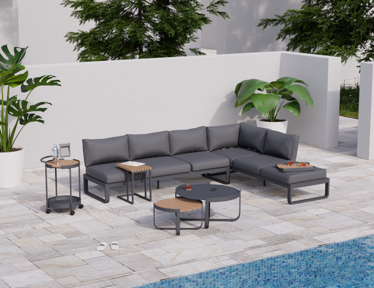 Fino With Arm & Backrest Outdoor Modular Sofa