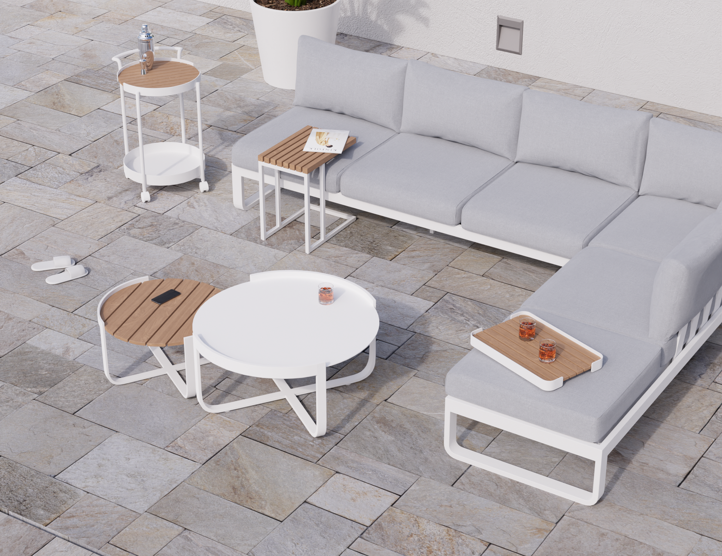 Fino With Arm & Backrest Outdoor Modular Sofa