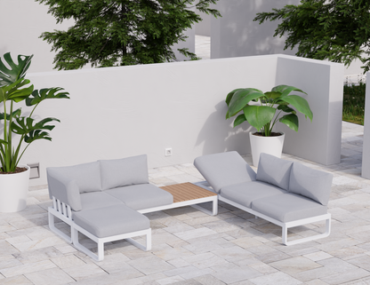 Fino With Backrest & Ottoman 3-Seater Outdoor Modular Sofa