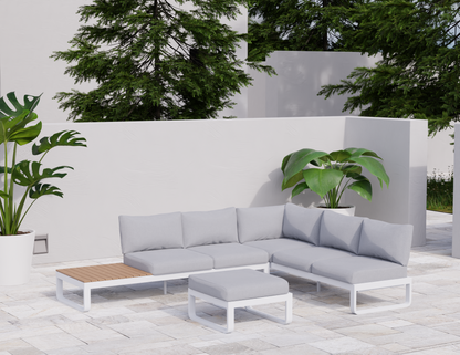 Fino With Backrest & Ottoman 3-Seater Outdoor Modular Sofa