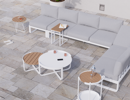 Fino With Backrest & Ottoman 3-Seater Outdoor Modular Sofa